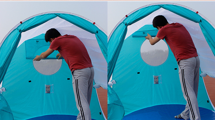 Cheap Goat Tents New design with Door Curtain and Heightening PU Protection Quick Automatic Opening Beach Tent Protable summer beach fishing tent Tents 